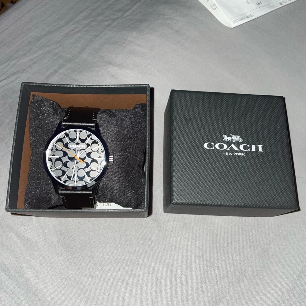 Men’s Leather Coach Watch - Picture 1 of 4